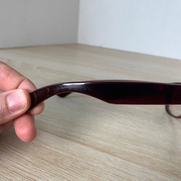 Ray-Ban RB2132 New Wayfarer 843/77 Sunglasses Dark Red RARE! Frames Only 52-18 - Picture 10 of 11